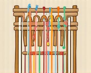 Weaving process icon
